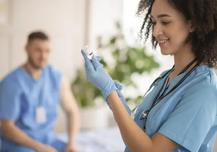 Enfermeiros em campanha de vacinação